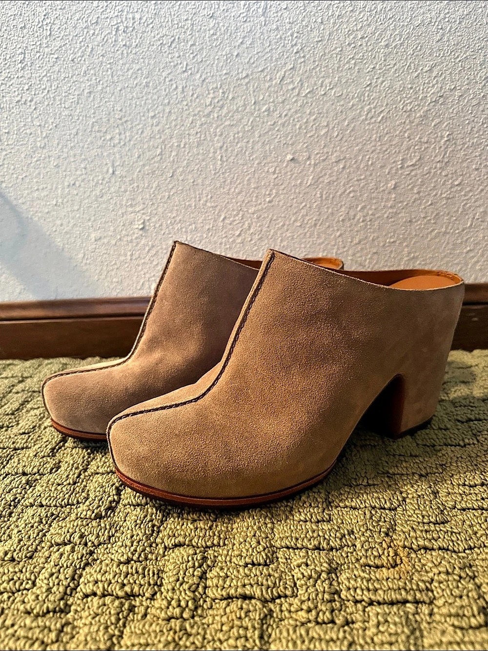 Kork-Ease Sagano Mule Brown Block Heel Mules